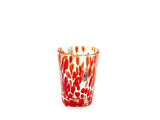 Bicchiere singolo in stile veneziano della marca H&H multicolor forma conica 5cl