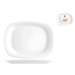 Bormioli Rocco Grangusto Set 6 Piatti Piadina, Opale, 22x16cm Bianco