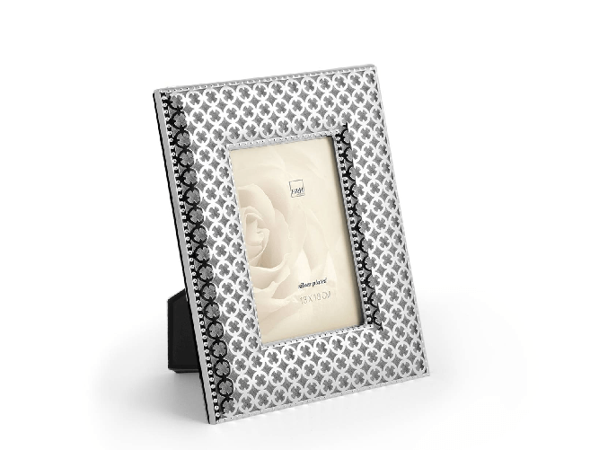 Portafoto Con Cornice Silver, 18x13 Cm, Beige H&H