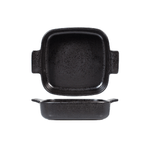 Pirofila H&H Quadrata In Stoneware Nero  Cm 22X22X5,5H