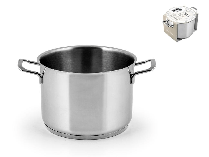 Pentola Acciaio Inox Elodie 18 Cm Grigio H&H