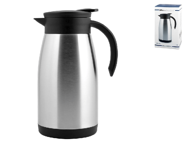 Officine Standard Brocca Termica, Acciaio Inox Con Manico Nero