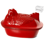 Cuocipollo Ceramica Rosso Cm 38 Lotti