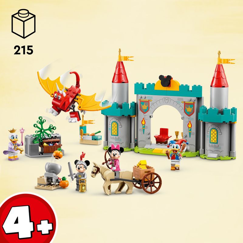 LEGO-Disney-Topolino-e-Amici-10780-Topolino-e-i-suoi-Amici-Paladini-del-Castello-Cavallo-Giocattolo-Giochi-per-Bambini