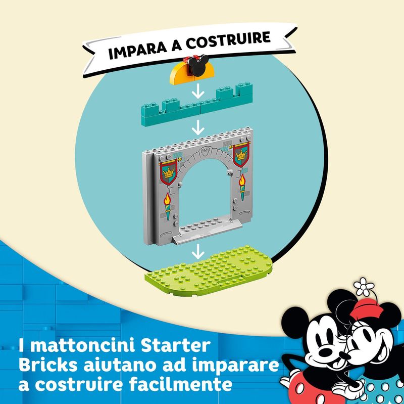 LEGO-Disney-Topolino-e-Amici-10780-Topolino-e-i-suoi-Amici-Paladini-del-Castello-Cavallo-Giocattolo-Giochi-per-Bambini