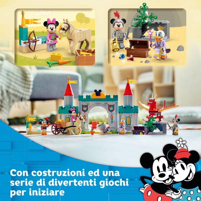 LEGO-Disney-Topolino-e-Amici-10780-Topolino-e-i-suoi-Amici-Paladini-del-Castello-Cavallo-Giocattolo-Giochi-per-Bambini