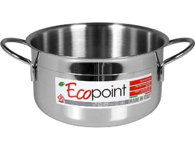 Casseruola HOME in acciaio Inox Ecopoint 2 Manici Cm 34