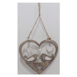 Accessorio decorativo Amicasa Cuore piccolo Art 21 legno naturale