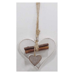 Accessorio decorativo Amicasa Cuore, Farfalla, Fiore Art 38 legno naturale