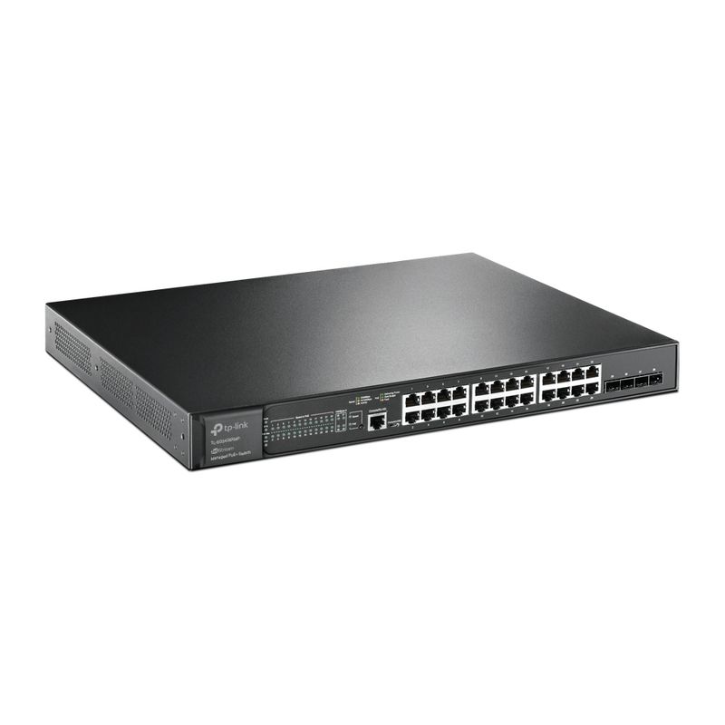 TP-Link-TL-SG3428XMP-switch-di-rete-Gestito-L2-L3-Gigabit-Ethernet--10-100-1000--Supporto-Power-over-Ethernet--PoE--1U-Nero