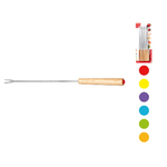 Confezione 6 Forchette Fonduta Inox Manico Legno Home
