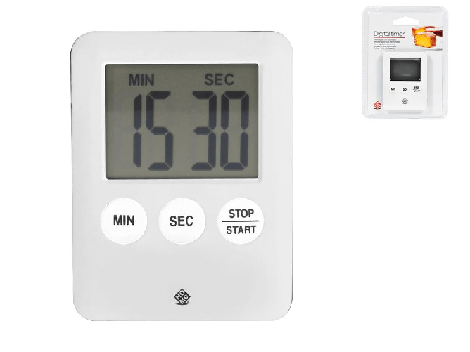 Timer Dig Bianco Con magnete Home