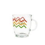 Mug In Vetro Colorato Naxos, Cc380, Rosso, Arancio E Verde