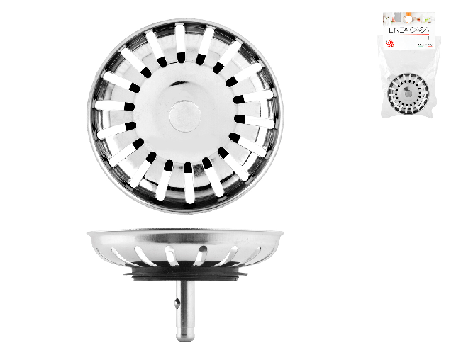 Cestello Per Scarico Del Lavello In Acciaio Inox Cm8, Argento
