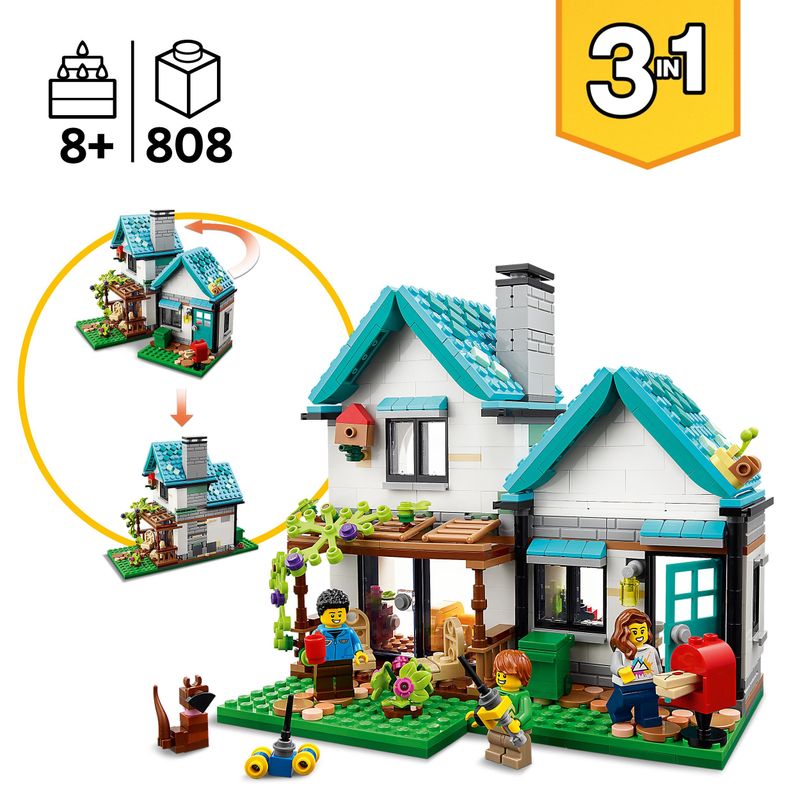 LEGO-Creator-31139-Casa-Accogliente-Modellino-da-Costruire-di-Case-Giocattolo-3-in-1-Idea-Regalo-per-Bambini