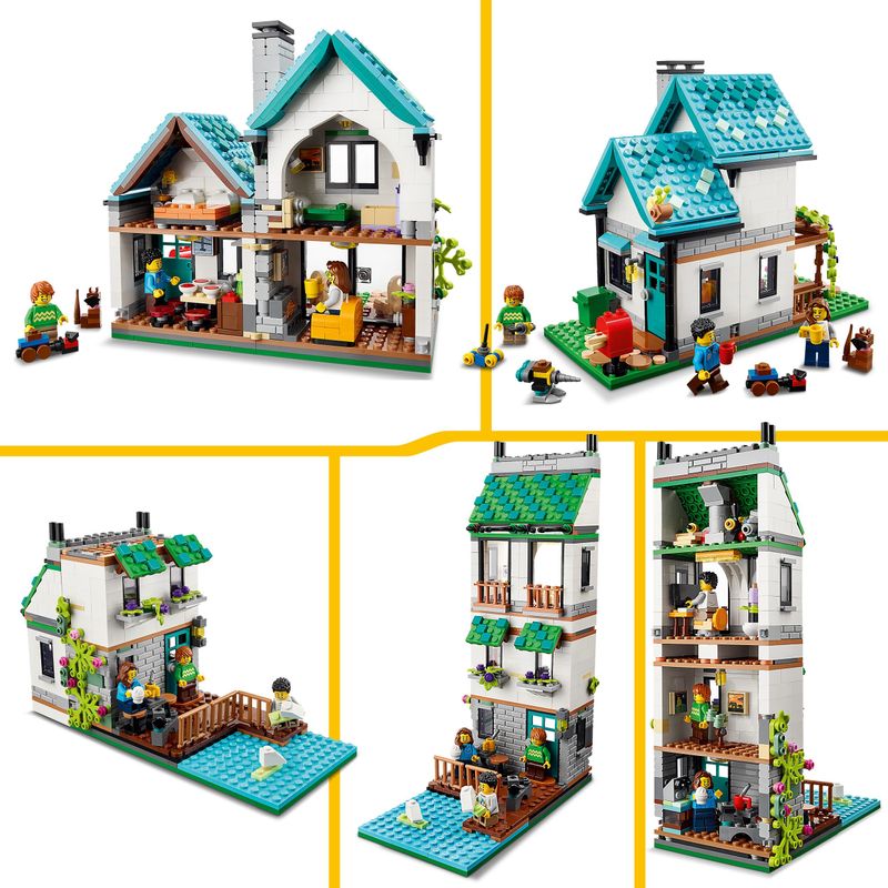LEGO-Creator-31139-Casa-Accogliente-Modellino-da-Costruire-di-Case-Giocattolo-3-in-1-Idea-Regalo-per-Bambini