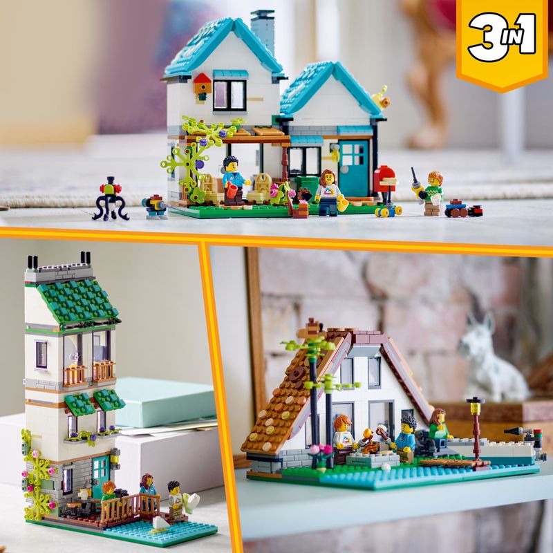 LEGO-Creator-31139-Casa-Accogliente-Modellino-da-Costruire-di-Case-Giocattolo-3-in-1-Idea-Regalo-per-Bambini