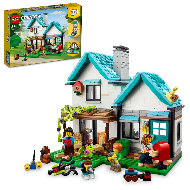 LEGO-Creator-31139-Casa-Accogliente-Modellino-da-Costruire-di-Case-Giocattolo-3-in-1-Idea-Regalo-per-Bambini