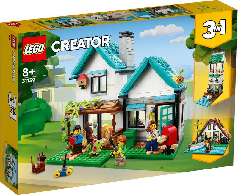 LEGO-Creator-31139-Casa-Accogliente-Modellino-da-Costruire-di-Case-Giocattolo-3-in-1-Idea-Regalo-per-Bambini