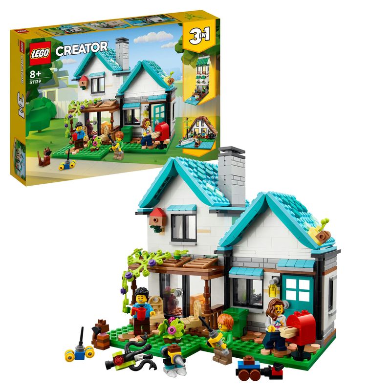 LEGO-Creator-31139-Casa-Accogliente-Modellino-da-Costruire-di-Case-Giocattolo-3-in-1-Idea-Regalo-per-Bambini