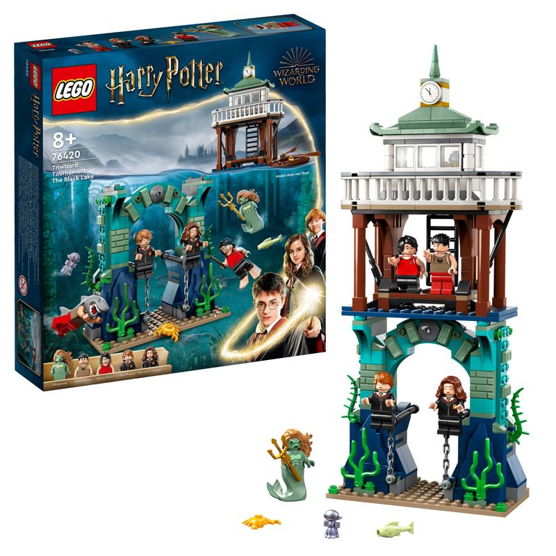 LEGO-Harry-Potter-76420-Torneo-dei-Tremaghi--il-Lago-Nero-Giochi-per-Bambini-e-Bambine-con-Barca-Giocattolo-e-5-Minifigure