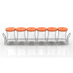 Set 6 Porta Spezie Zest Coperchio arancio Cc 160 Arancione Pasabahce