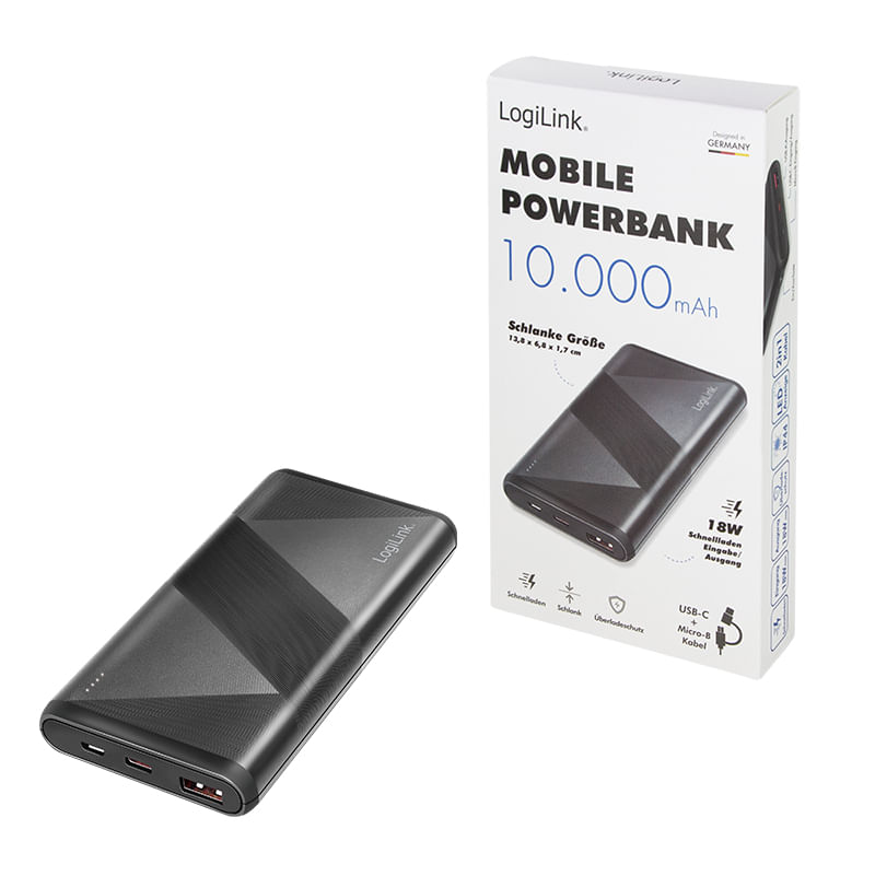 LogiLink-PA0275-batteria-portatile-Litio-10000-mAh-Nero