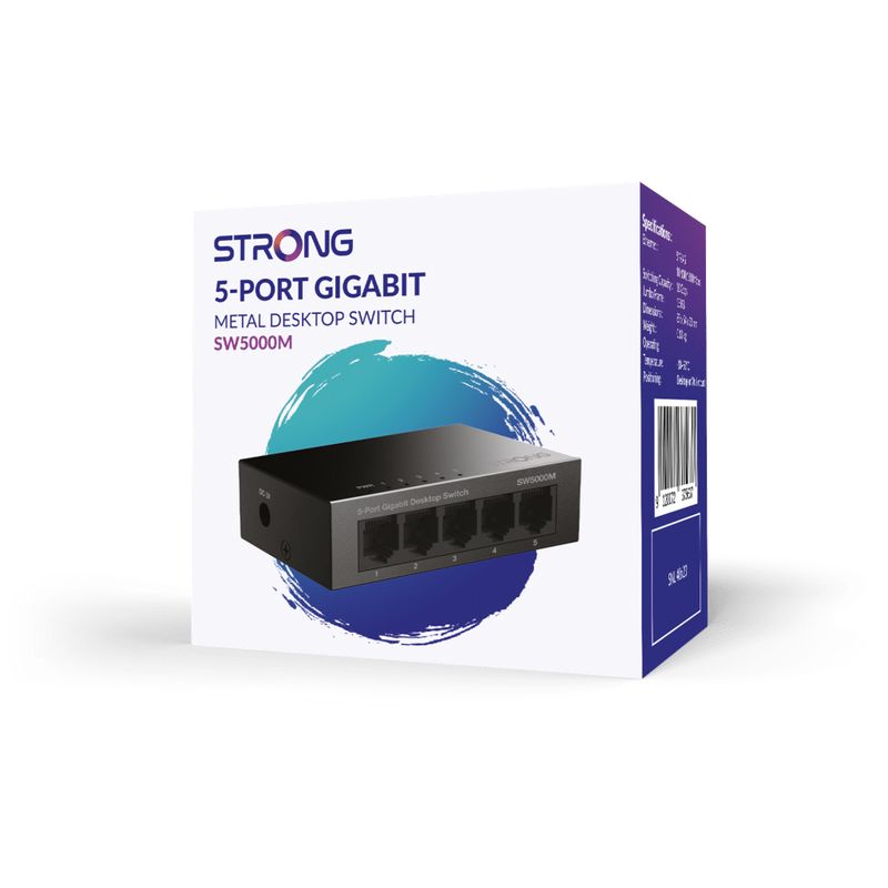 Strong-SW5000M-switch-di-rete-Gigabit-Ethernet--10-100-1000--Nero