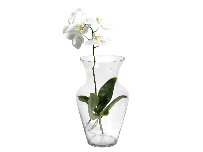 Vaso Uniflor In Vetro Trasparente, H 40 Cm H&H