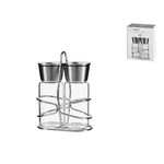 Set H&H new  Spargisale E Spargipepe, Acciaio Inox E In Vetro