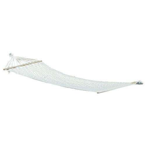 Amaca in rete di cotone Ø 4 mm con stecche in legno, colore bianco, marca Moia