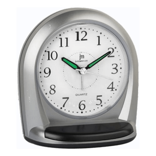 Sveglia Elettronica Jm JA7079S Snooze, Silver, Stile Moderno e Chic