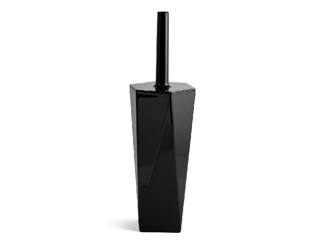 Porta Scopino Esagonale Nero In Plastica, 36,5Cm, Marca H&H
