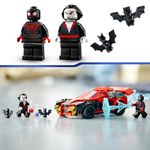 LEGO-76244-Marvel-Miles-Morales-vs.-Morbius-Spider-Man-Giocattolo-da-Costruire-per-Bambini-e-Bambine-con-Macchina-da-Corsa-e-Minifigure-di-Spidey