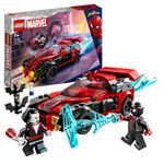 LEGO-76244-Marvel-Miles-Morales-vs.-Morbius-Spider-Man-Giocattolo-da-Costruire-per-Bambini-e-Bambine-con-Macchina-da-Corsa-e-Minifigure-di-Spidey