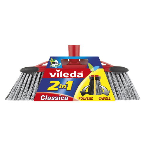 Vileda-Scopa-2In1-Classica-Rossa-Nera-Con-Spazzole-Grigie