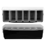 Portacondimento 6 Vaschette Refrigerabili Trasparente The Bars