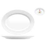 Bormioli Rocco Grangusto Set 6 Piatti Pesce, Opale, 36 Cm Bianco