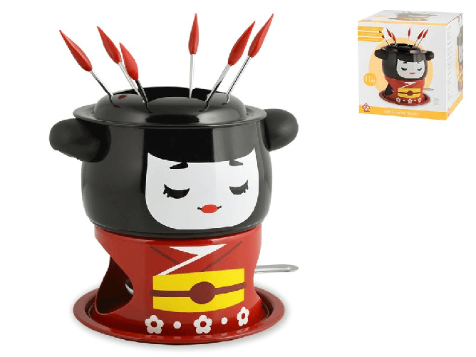 Servizio Fonduta Antiaderente 11 pezzi Decoro Dolly Home