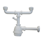 Sifone di scarico Idro Bric, modello S0004, colore Bianco, per un drenaggio efficace e igienico
