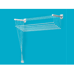 Gimi Stendibiancheria Canna Mobile Lift 6 Aste 100 cm per una Comoda Asciugatura Interna ed Esterna