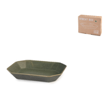 Set 2 Vaschette In Stoneware Verde Cm 17X22, Modello Streat