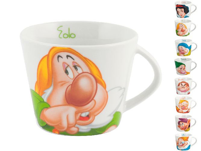 Home Set 12 Tazze Tè Sette Nani Disney Cc 270, Marca Rombo