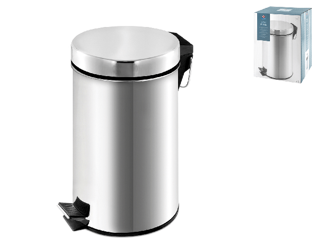 Home Pattumiera In Acciaio Inox Con Pedale Lt 12