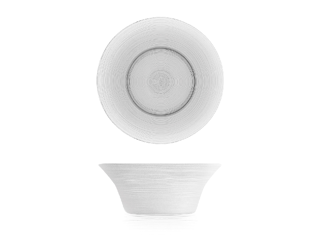 H&H 24 coppette Circle in vetro trasparente cm 13