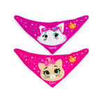 Lulabi 44 Gatti Set 2 Bavaglini In Cotone, Bandana, Girl