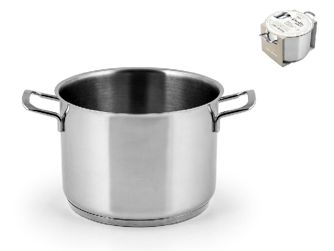 Pentola Acciaio Inox Elodie 20 Cm Grigio H&H
