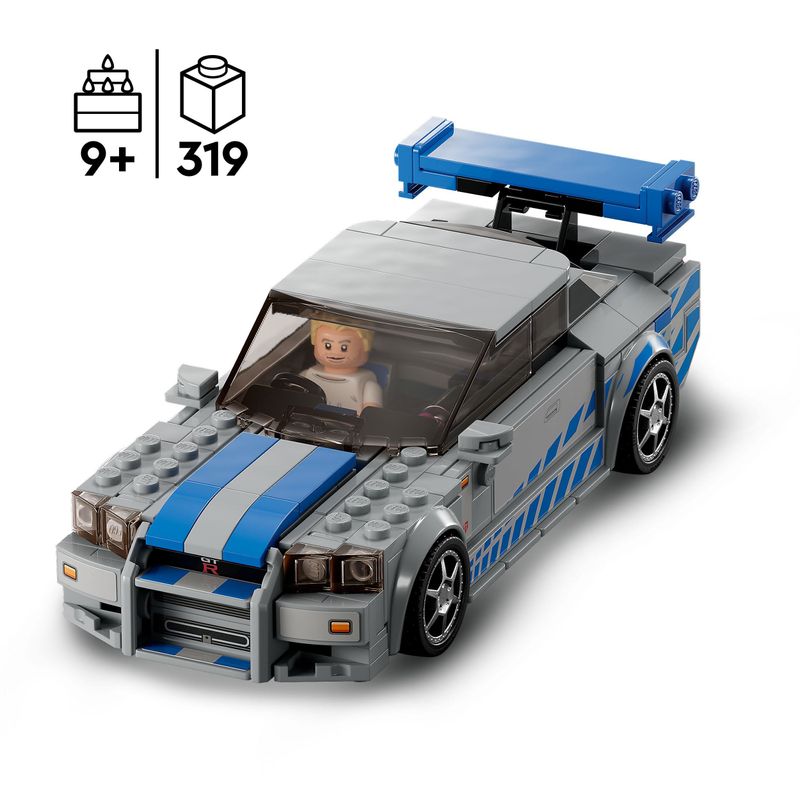 LEGO-Speed-Champions-76917-2-Fast-2-Furious-Nissan-Skyline-GT-R--R34--Macchina-Giocattolo-da-Collezione-2023-Giochi-per-Bambini