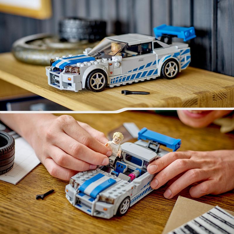 LEGO-Speed-Champions-76917-2-Fast-2-Furious-Nissan-Skyline-GT-R--R34--Macchina-Giocattolo-da-Collezione-2023-Giochi-per-Bambini