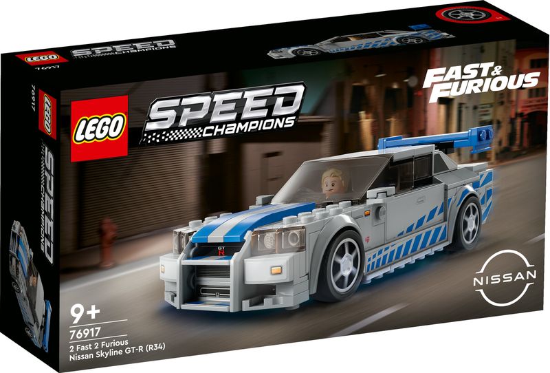 LEGO-Speed-Champions-76917-2-Fast-2-Furious-Nissan-Skyline-GT-R--R34--Macchina-Giocattolo-da-Collezione-2023-Giochi-per-Bambini